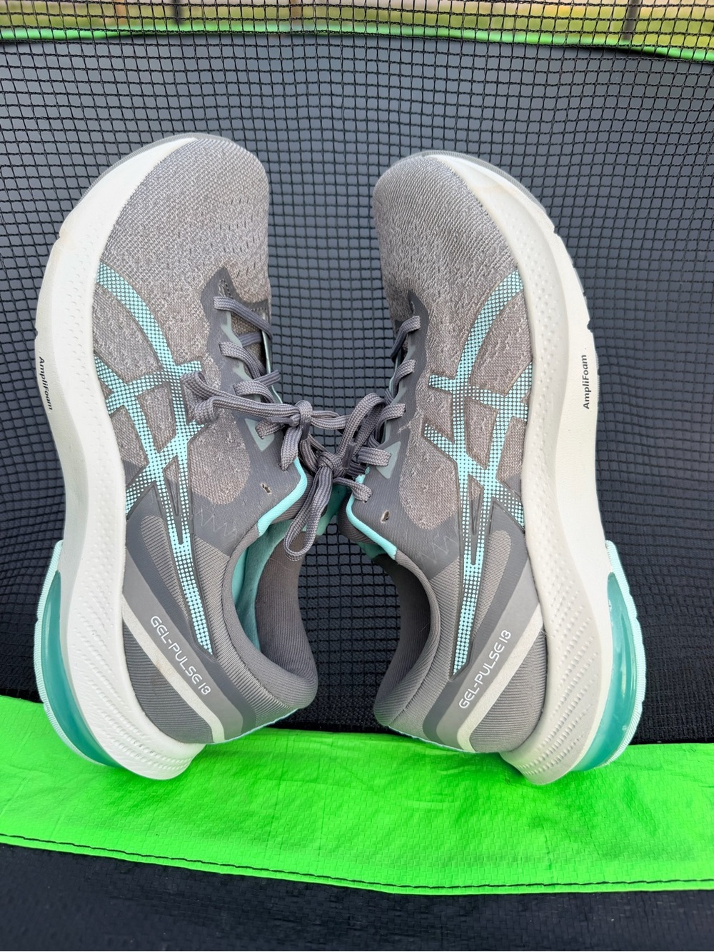 ASICS Women's GEL-PULSE 13 Running Shoes - Gray with Teal Accents